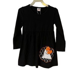 Girls Dress Halloween Ghost Girls Size 3T / 2XL Fall Black Long Sleeve Mia Belle